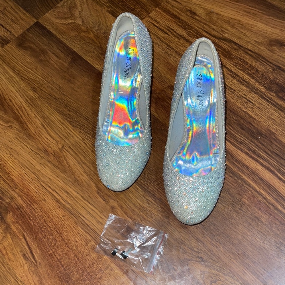 Silver Rhinestone Heels - Picture 2 of 5